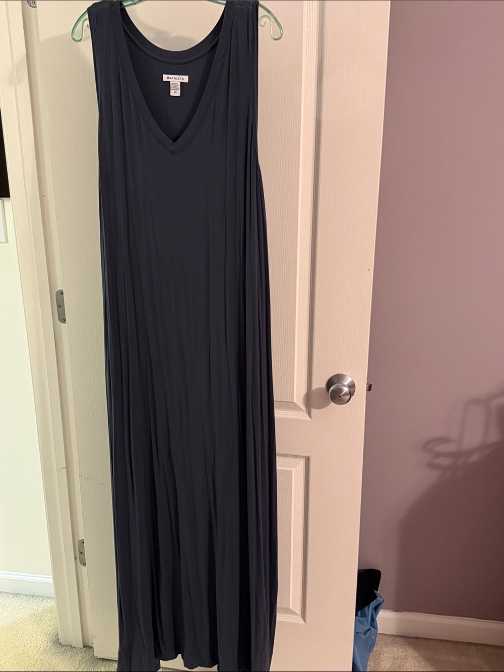 Athleta Sleeveless V-Neck Maxi Dress in Navy